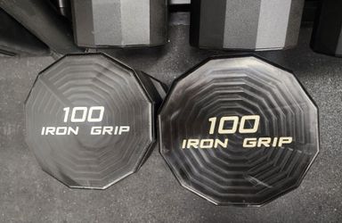 Iron Grip 90lb, 95lb & 100lb 3rd Generation Urethane dumbbells