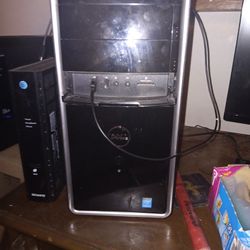 Dell Desk Top With Acer Monitor And Keyboard And Mouse