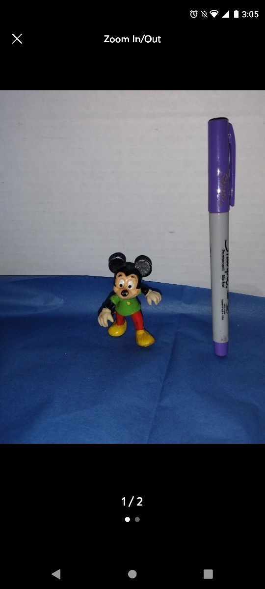 Vintage Walt Disney Mickey Mouse Goofy Donald Duck 2” PVC Toy 1970s Figures