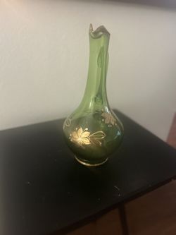 Decorative Green Glass Pitcher