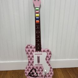 PS2 Aly & AJ Guitar Hero Pelican Pink Controller PL-6636 Untested