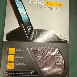 Zagg iPad Keys Portfolio For iPad, 2.,3,4th Generation - NEW