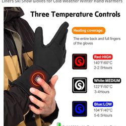 NEW HEATED GLOVES FOR WOMAN OR MEN MEDIUM