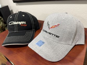 Corvette Slideback Baseball Cap Gray One Size Adjustable Embroidered /Dodge Charger cap