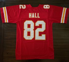 Hall #82 Signed Red Football Jersey
