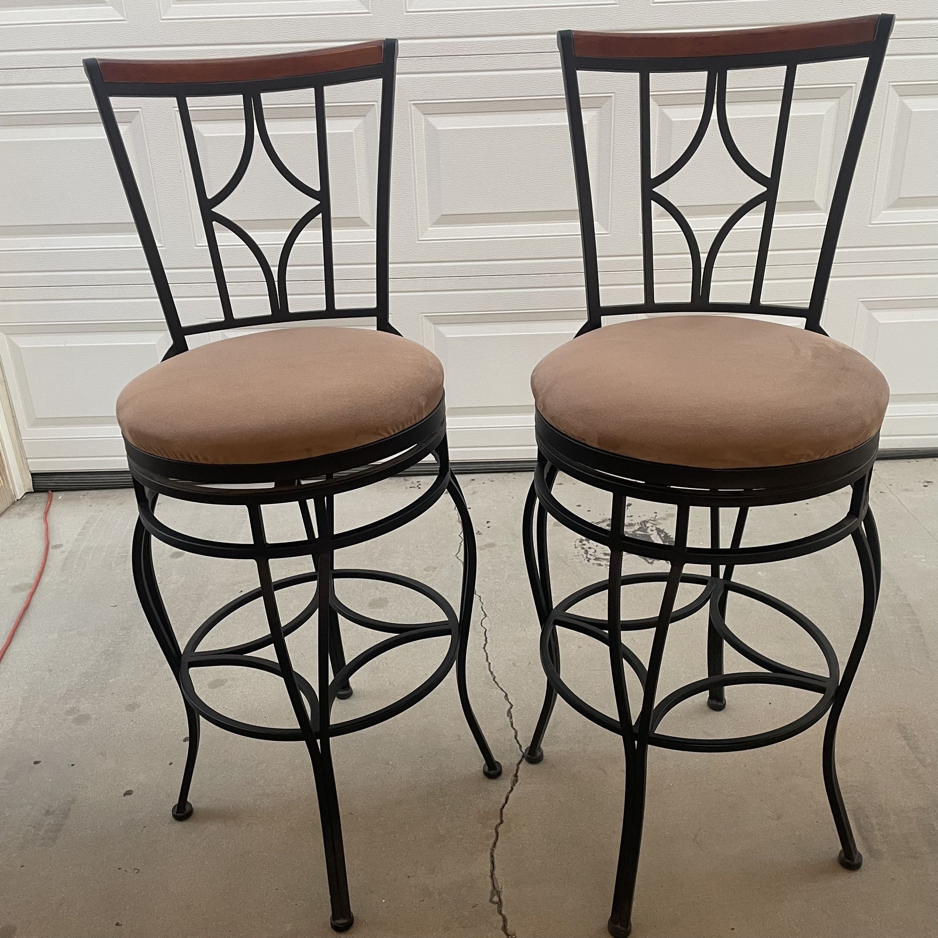 Two Swivel Bar Stools