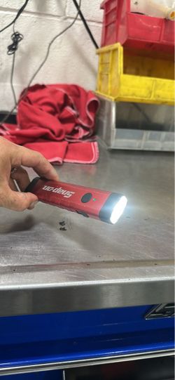 Snap-on Rechargeable LED Flashlight With Laser Pointer