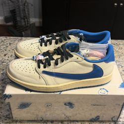 Size 8.5 Jordan 1 Low Travis Scott x Fragment Sail Military Blue SKU DM7866-104 Brand new, never worn or tried on. Completely DS with original box and