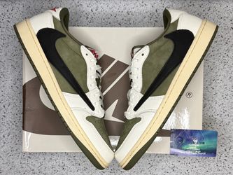 Jordan 1 Low Travis Scott Medium Olive 10 Men