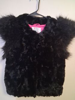 Skaist Taylor Black Faux Fur Vest Size xsmall