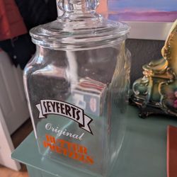 Vintage Seyferts Original Butter Pretzels Glass Jar
