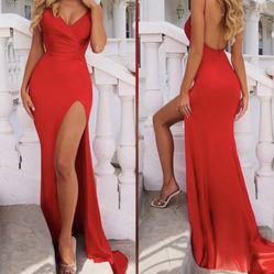 NWT Red Prom Dress, Formal Dress Or Military Ball Dress