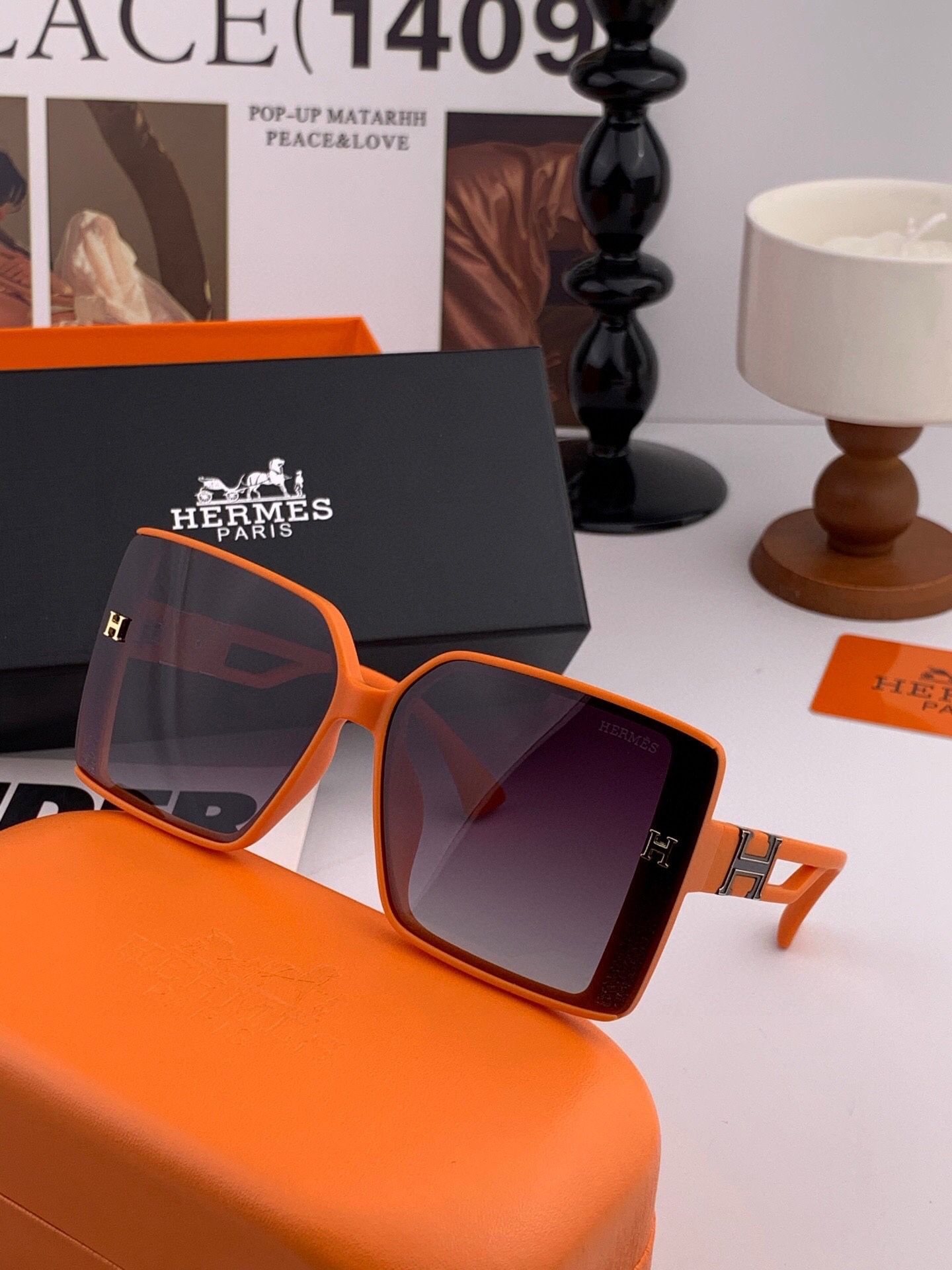 ?HERMES square-framed sunglasses Hermes for women made in italy ??♥️#sunglasses #hermes  main image 2