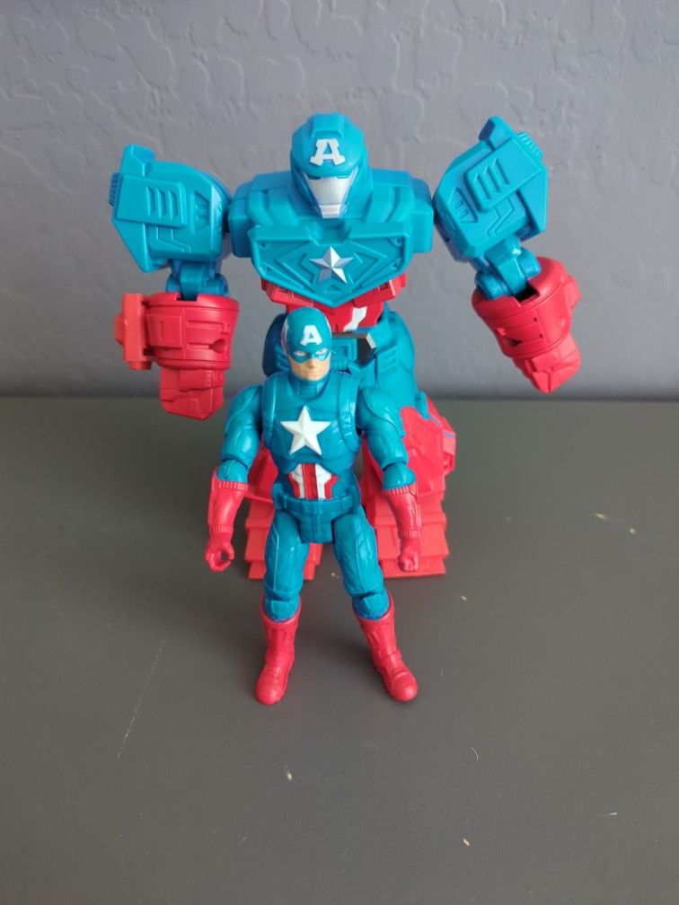 Hasbro Avengers Mech Strike 8-inch Ultimate Mech Suit Captain America Action Figure