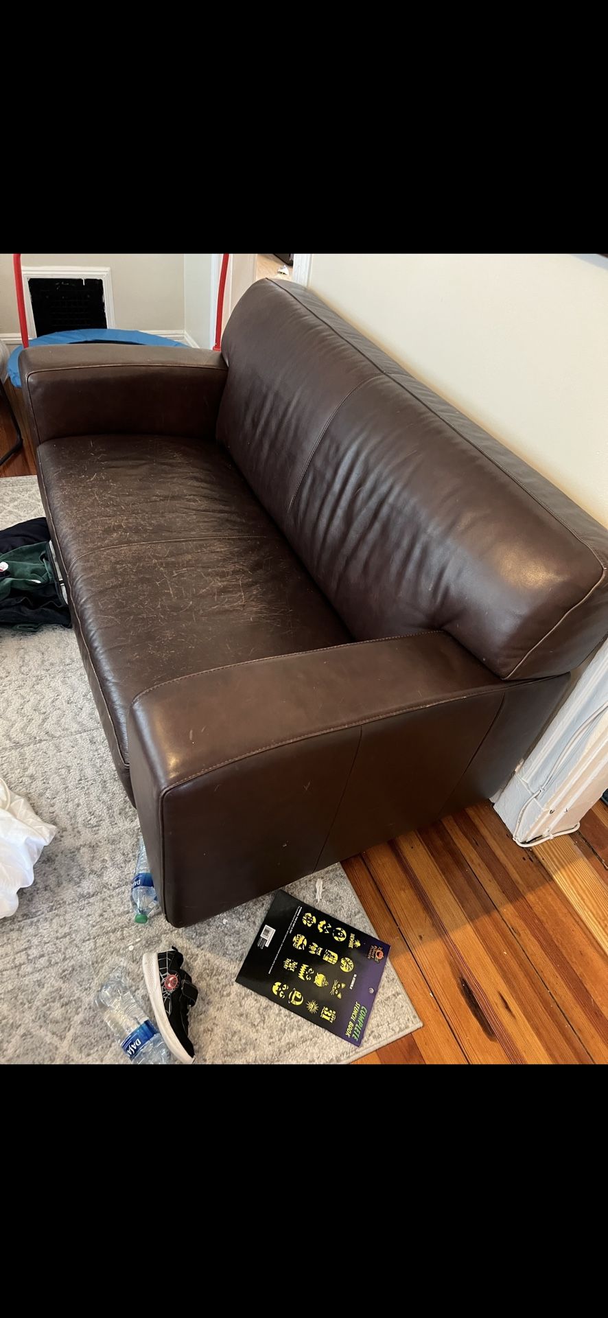 Ethan Allen Large Leather Sofa Set