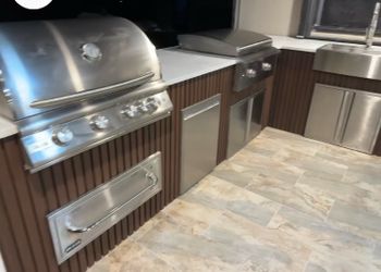 Outdoor Kitchen Doors drawers Blaze appliances grills griddles side burners refrigerators ice makers ovens
