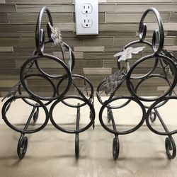 Two Beautiful Metal Wine Rack