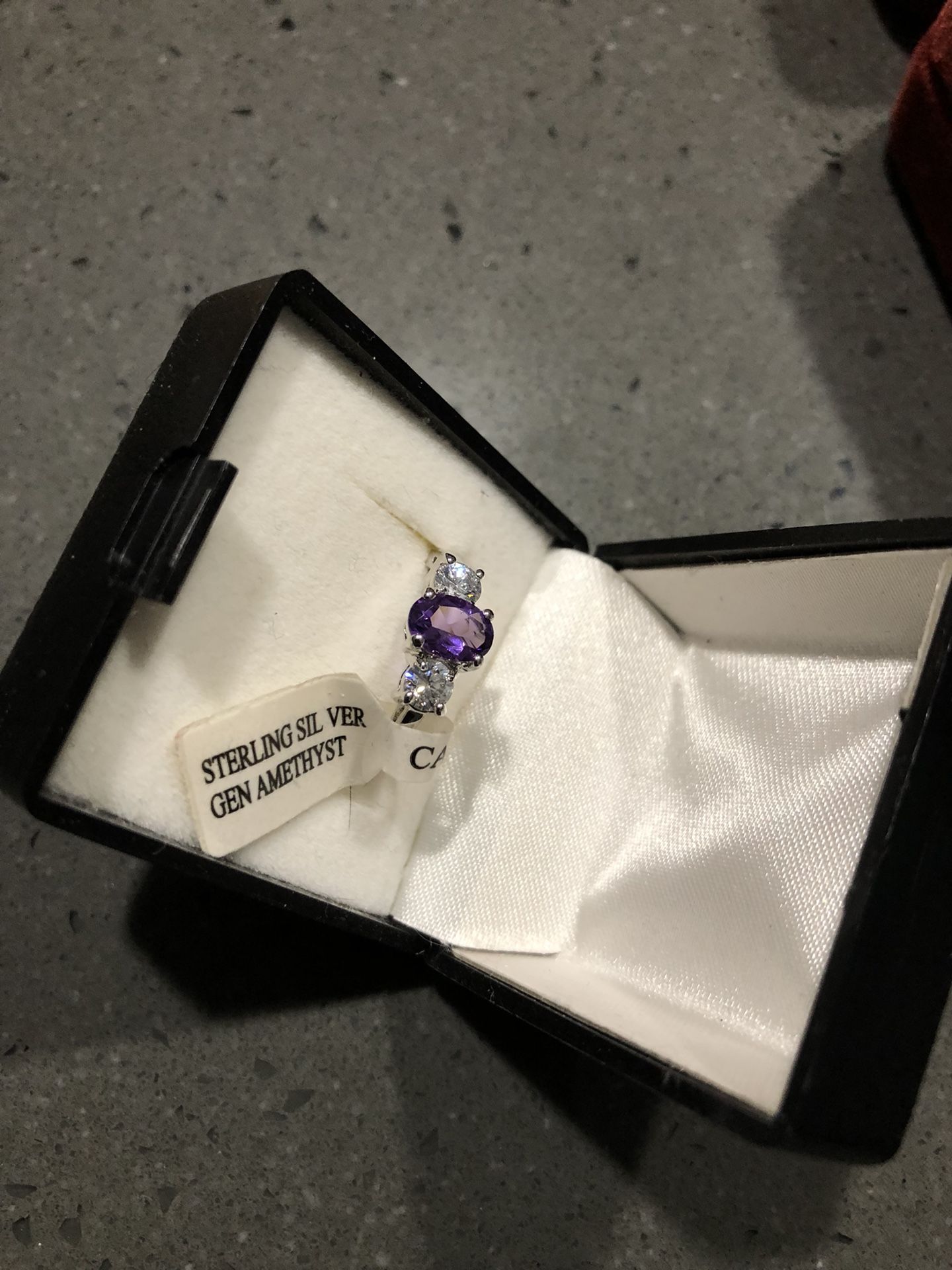 Amethyst sterling silver ring