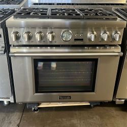 THERMADOR 36”WIDE DUAL FUEL RANGE STOVE 