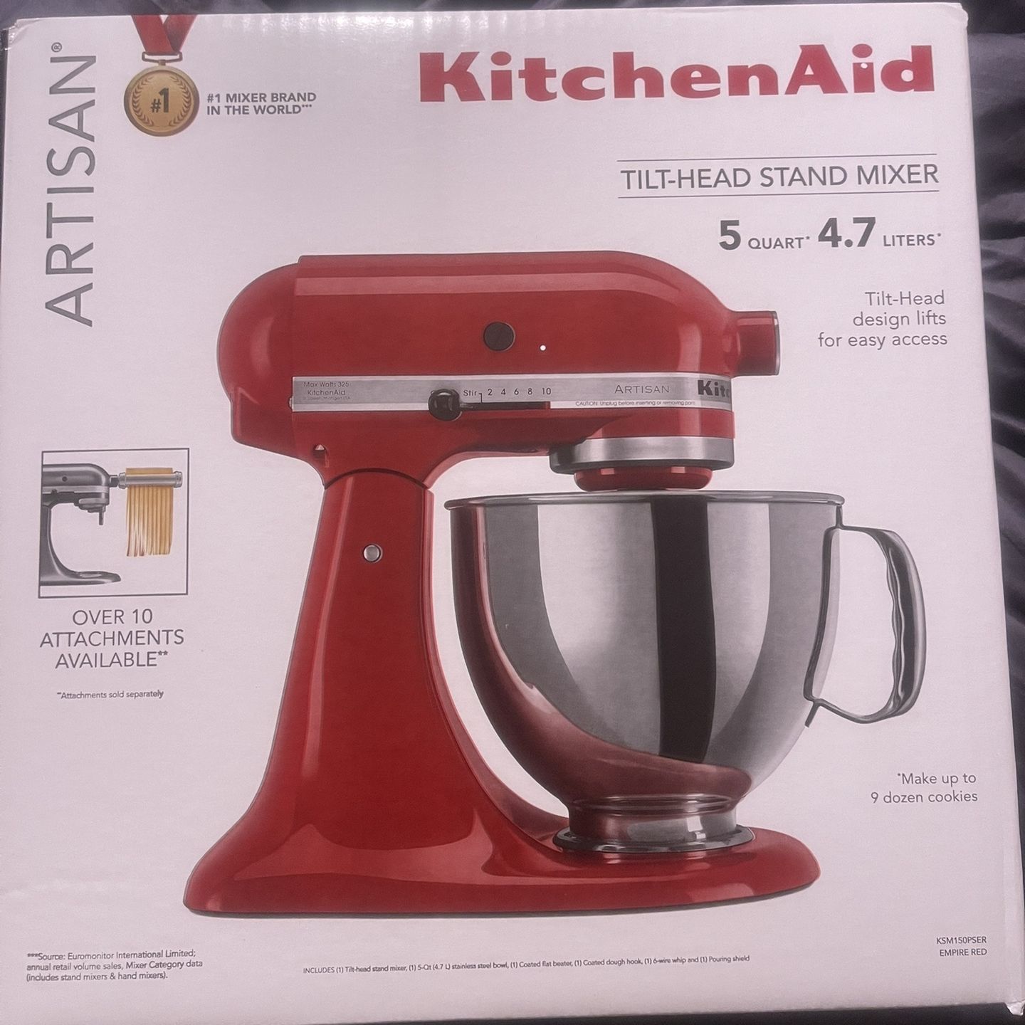 KitchenAid Artisan Empire Red Stand Mixer - KSM150PSER