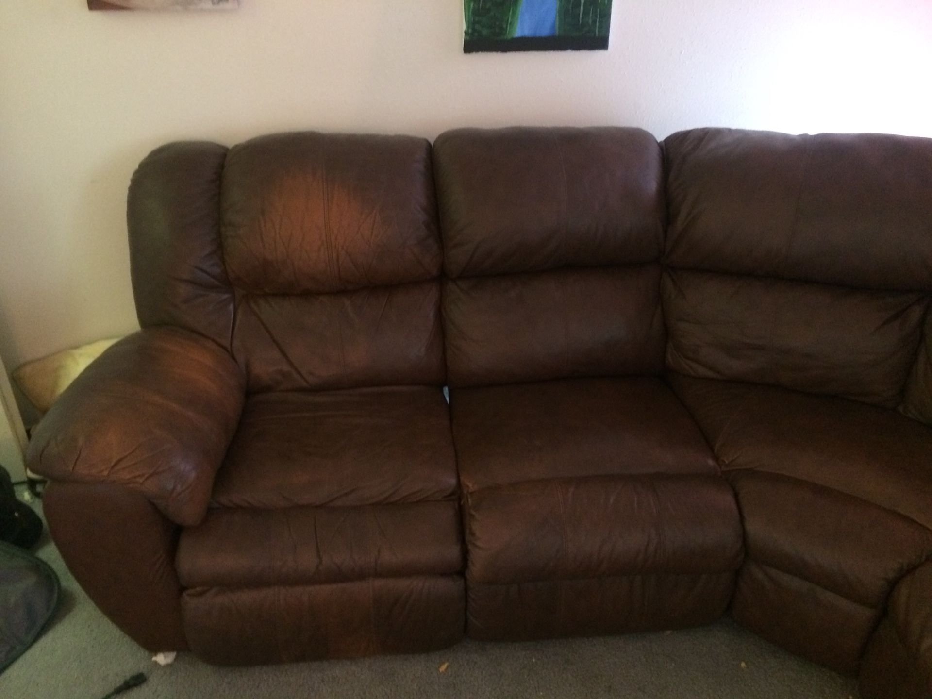 3 piece sectional leather couch for sale for Sale in Tampa, FL OfferUp