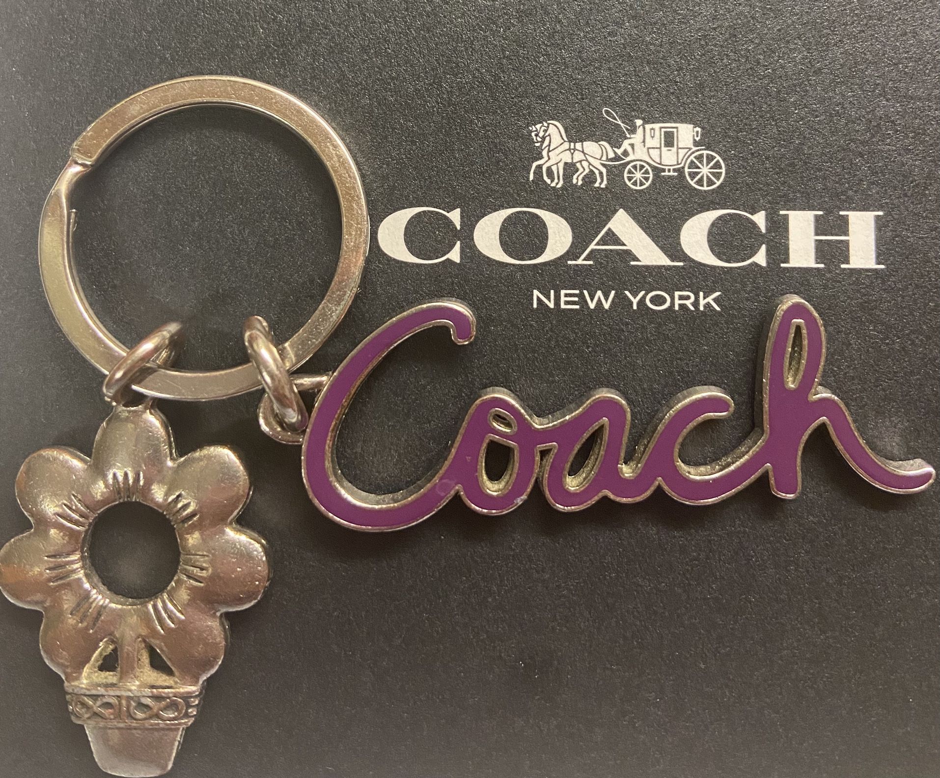 CoachSunflower Bag key Charm  Keychain LIKE NEW