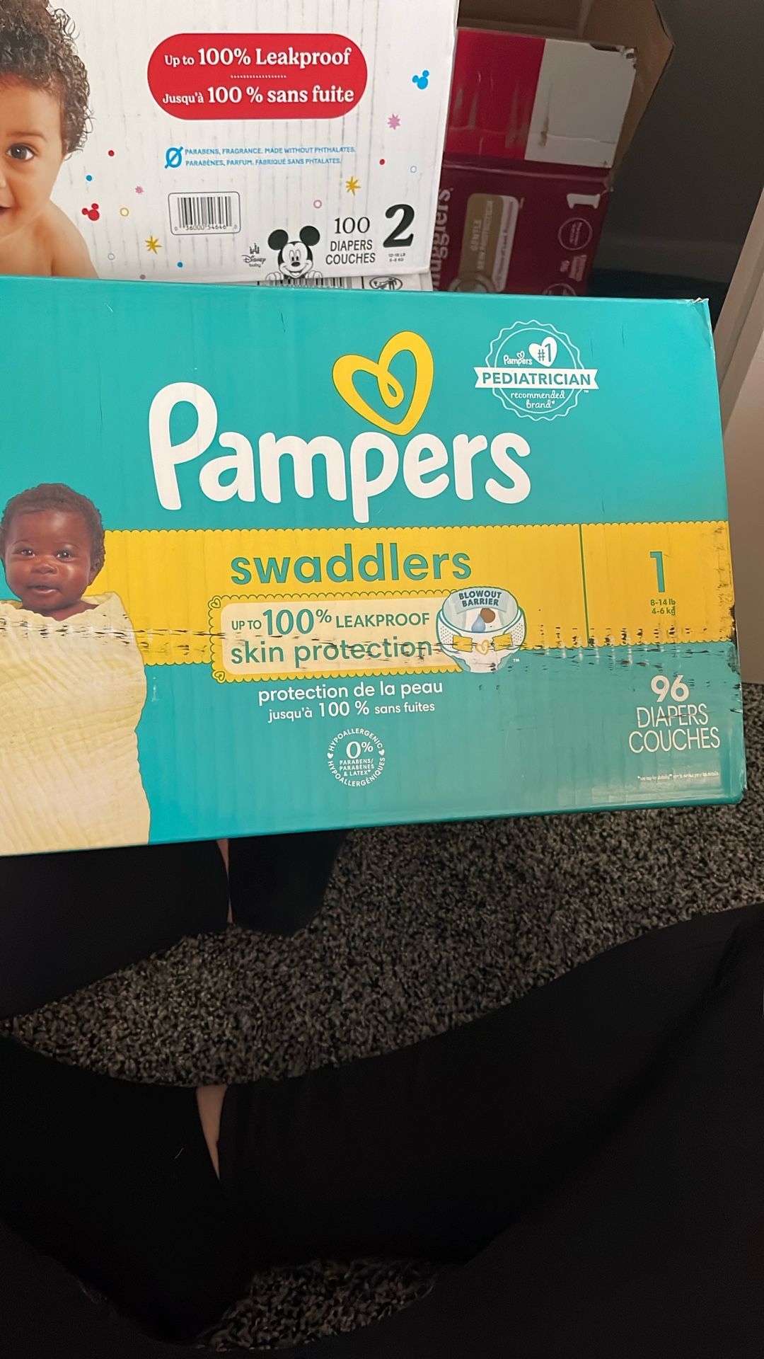 Pampers Swaddlers Size 1 (96 Diapers)