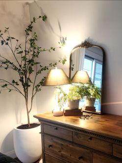 Large Artificial Tree with Oveesized White Pot