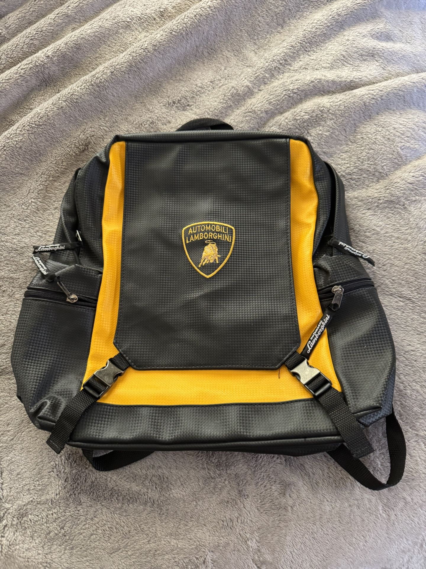 Lamborghini Backpack. Brand New! Gold and Black. Automobili Lamborghini.