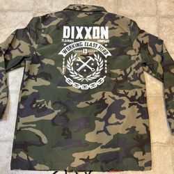 Dixxon Flannel Jacket Mens Medium Camo Ground Up Customs Working Windbreaker
