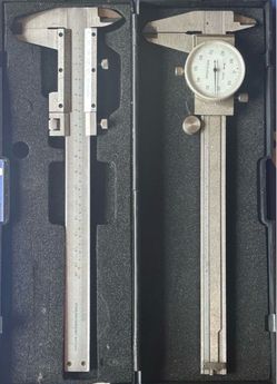 6" Stainless Rule & Dial Caliper w/ Micrometer Tool Set Measuring