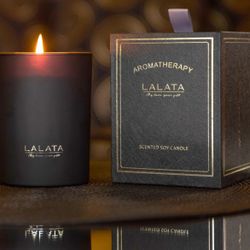 Black Candle - Scented Eucalyptus+Lavender