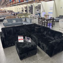 New Black Sectional 