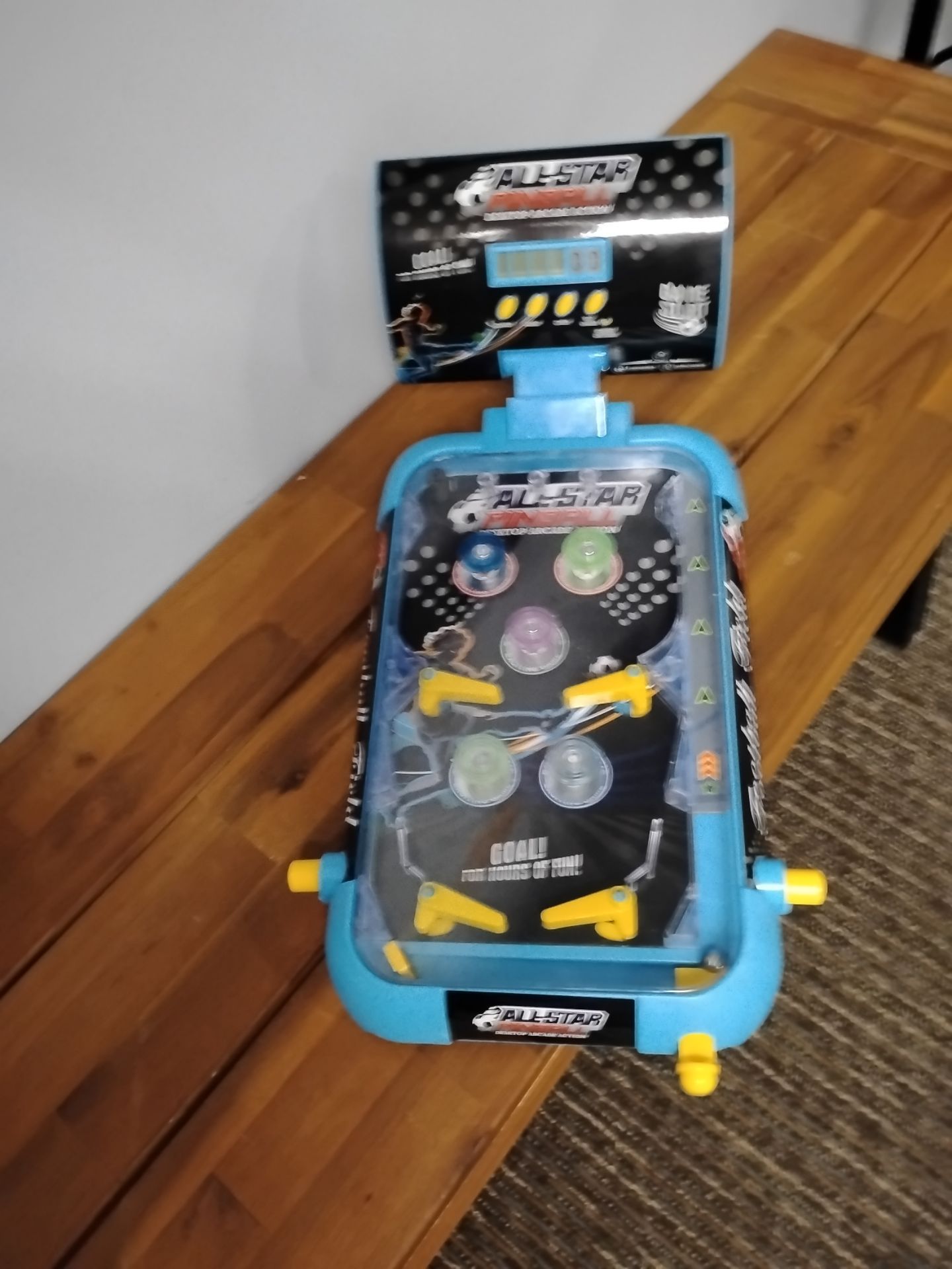 Allstar Pinball Desk Top Battery Operated Pinball Machine lots of fun like new