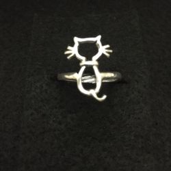 sterling silver 925 cat ring size 9