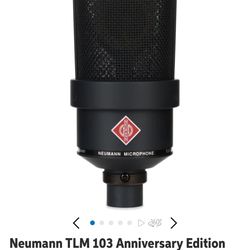 Neumann TLM 103 Anniversary Edition Large-diaphragm Condenser Microphone - Matte Black