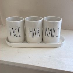 Rae Dunn Restroom Storage Set