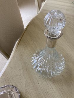 Silver Plated glass beverage container