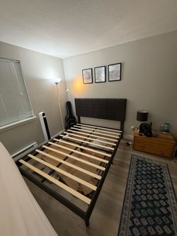 Queen Bed Frame - Dark Grey