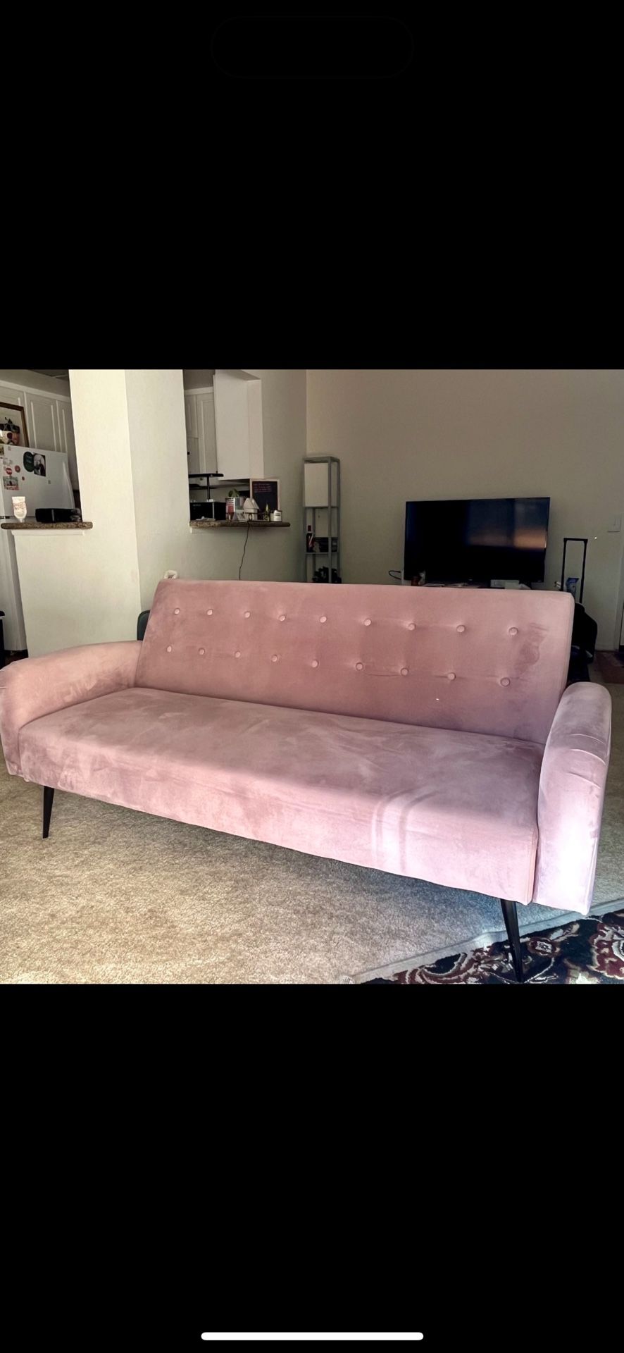 Pink futon