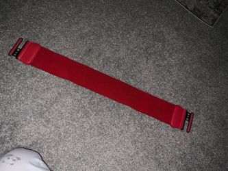 Red Elastic small waist belt with Metal Connectors