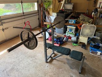 Bench Press with bar and weights