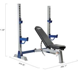 Fitness Gear Pro Olympic Weight Bench, squat rack home gym
