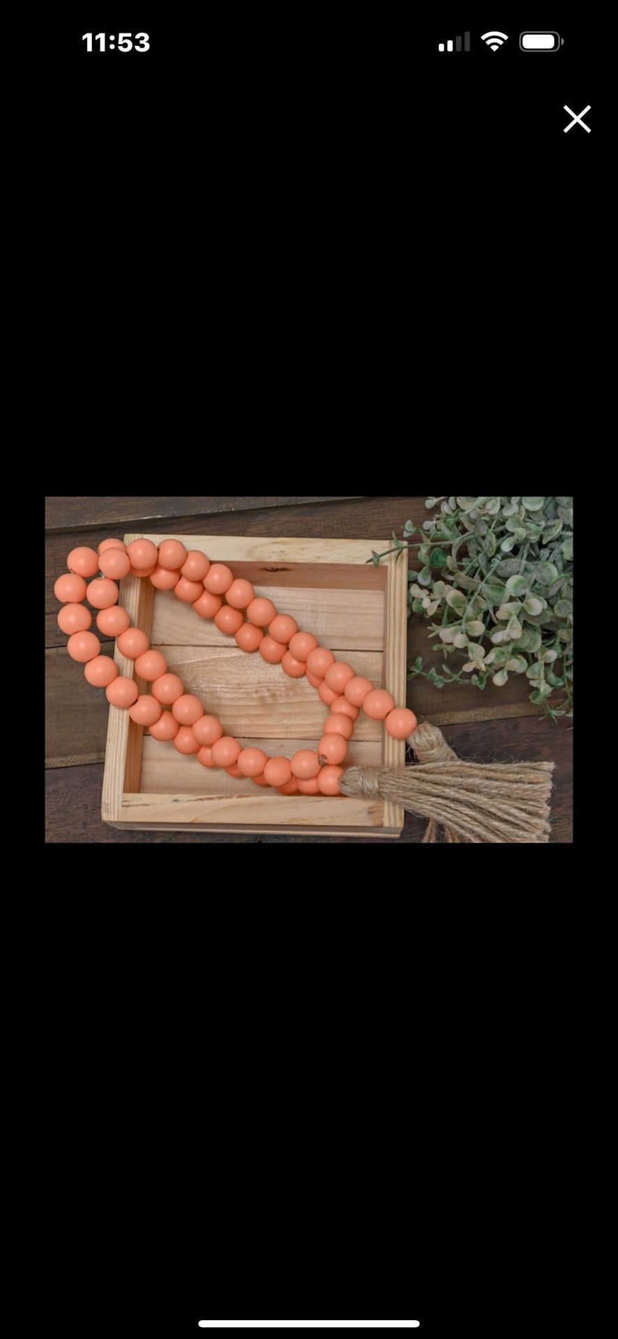 Coral Colored Beads On Tassel