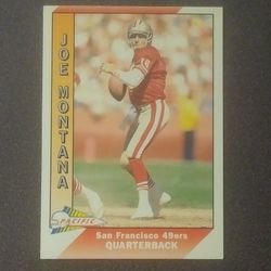 1991 Pacific Joe Montana San Francisco 49ers #464 Quarterback Football Card NFL Sport Vintage Collectible