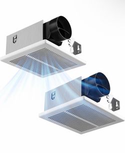 Amico Bathroom Exhaust Fan 2 Pack, 80 CFM, 1.0 Sones, Low Noise, Ceiling Mounted Retrofit Ventilation Fans, No Attic Access Needed- UL Certified