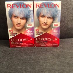 2 Revlon Colorsilk Hair Dye Silver Blue