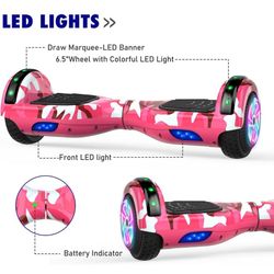 Hoverboard, 6.5" Two Wheel Hoverboard with Bluetooth and Lights, Hoverboard for Kids Ages 6-12 44