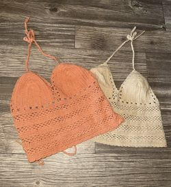Crocheted Halter Tops 