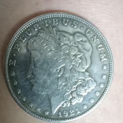 1921 No Mint Morgan Silver Dollar